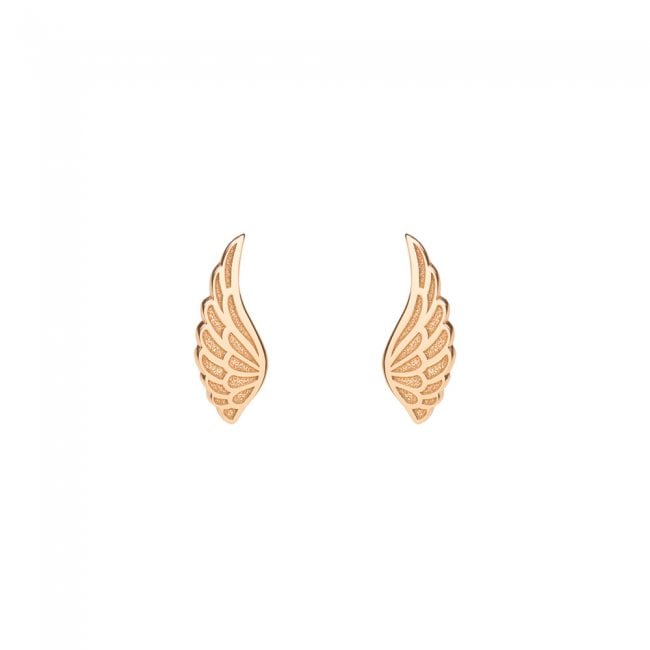 Rose gold Angelwings stem earrings