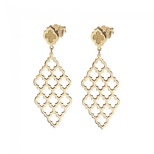 14 k yellow gold Yasmina M earrings