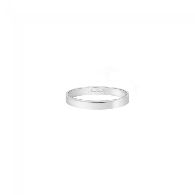 Classic Passion slim wedding ring in white gold