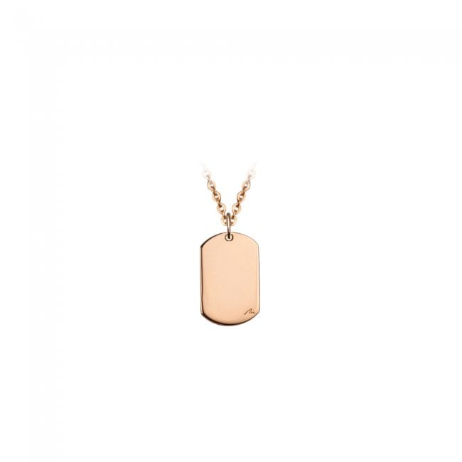 Rose gold Army Tag necklace