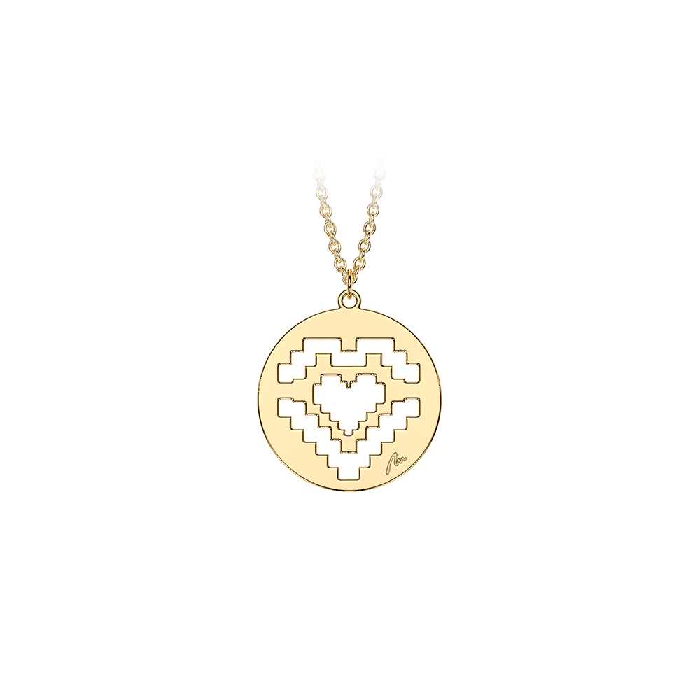 14 k yellow gold Traditional Heart necklace
