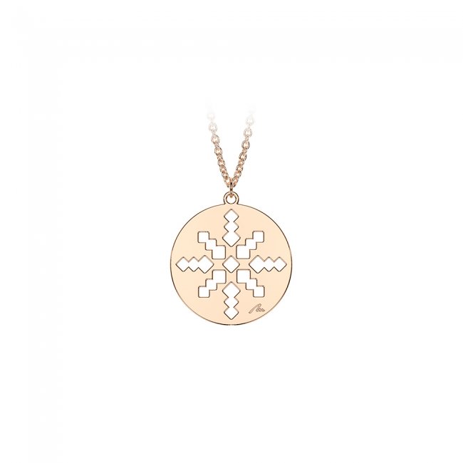 14 k rose gold Sunray pendant