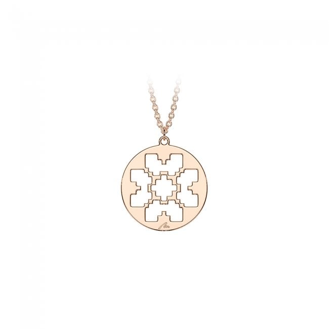 14 k rose gold Traditional Clover pendant