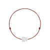 14 k white gold Mother-daughter on string bracelet