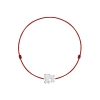 14 k white gold Mother-daughter on string bracelet