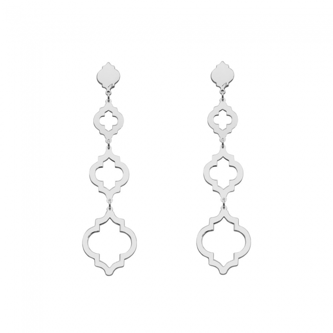 White gold The Heart of Orient Aisha earrings