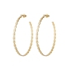 14 k Infinity L hoop earrings, in yellow gold