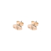 14 k white diamonds Infinity earrings in rose gold