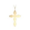 14 k Infinity L Cross pendant in yellow gold