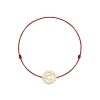 Yellow gold Vishudda Throat Chakra on string bracelet