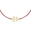 14 k yellow gold father-son on string bracelet