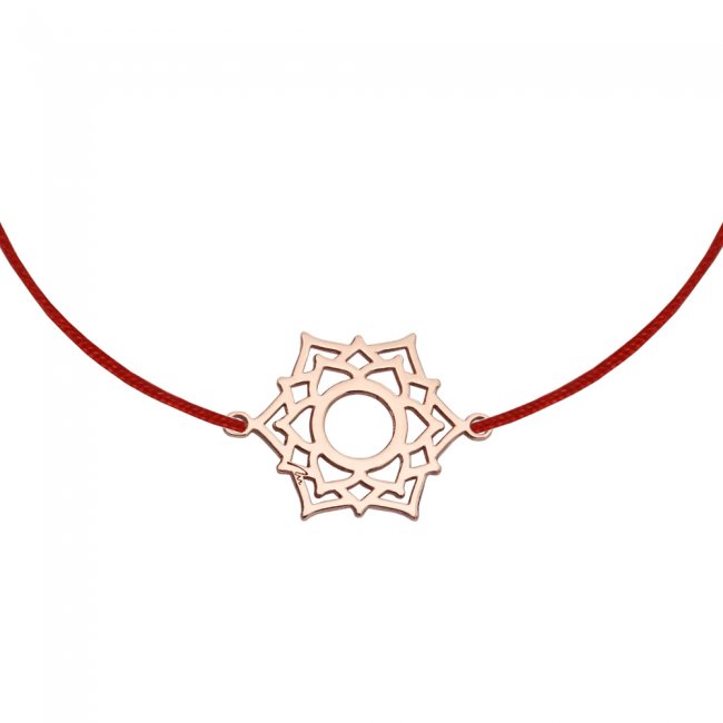 14 KT rose gold Sahasrara Crown Chakra bracelet on string