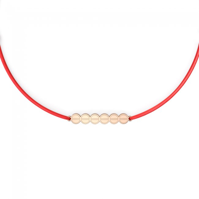The Bond pendant string bracelet in rose gold