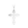 14 k Infinity L Cross pendant in white gold