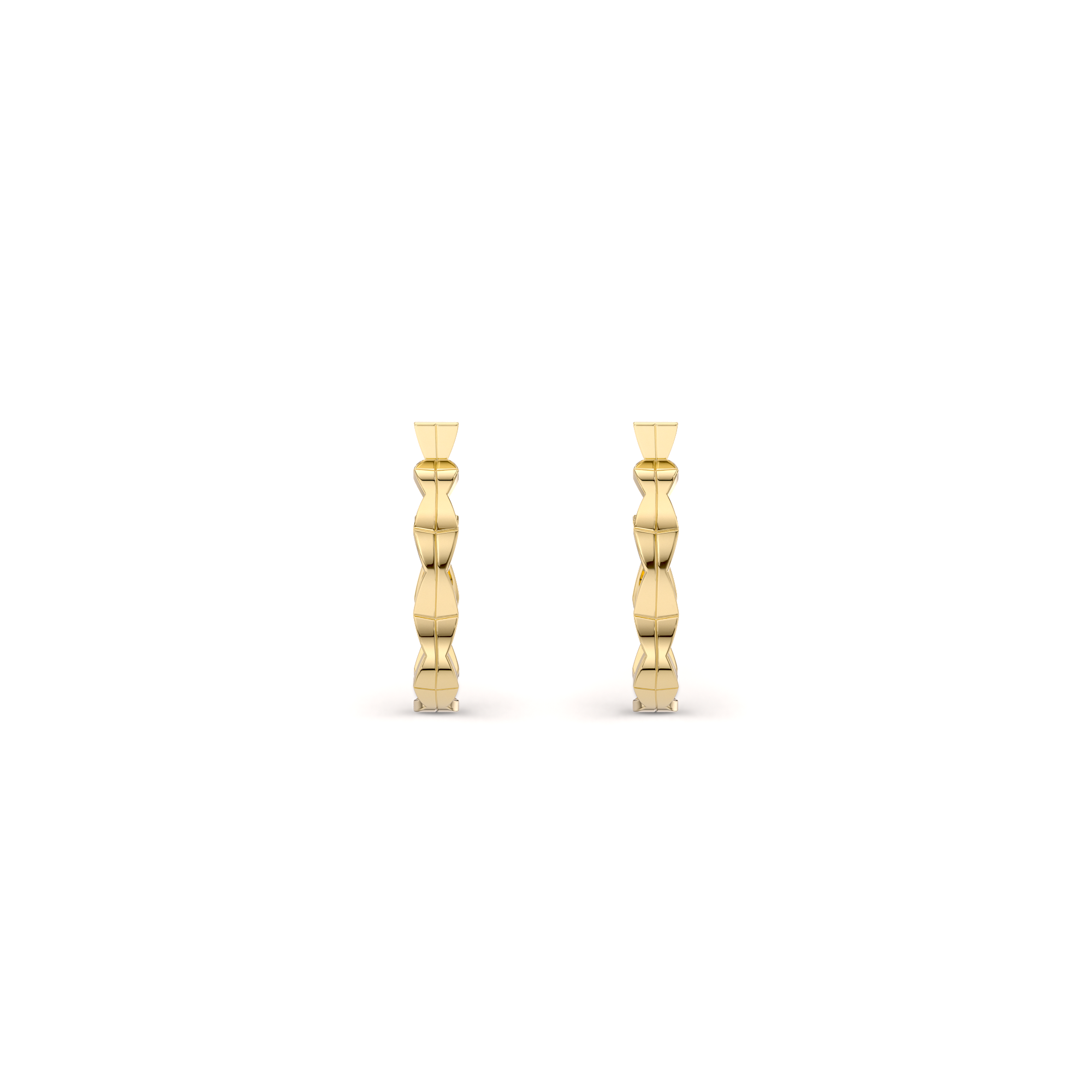 14 KT yellow gold Infinity S hoop earrings