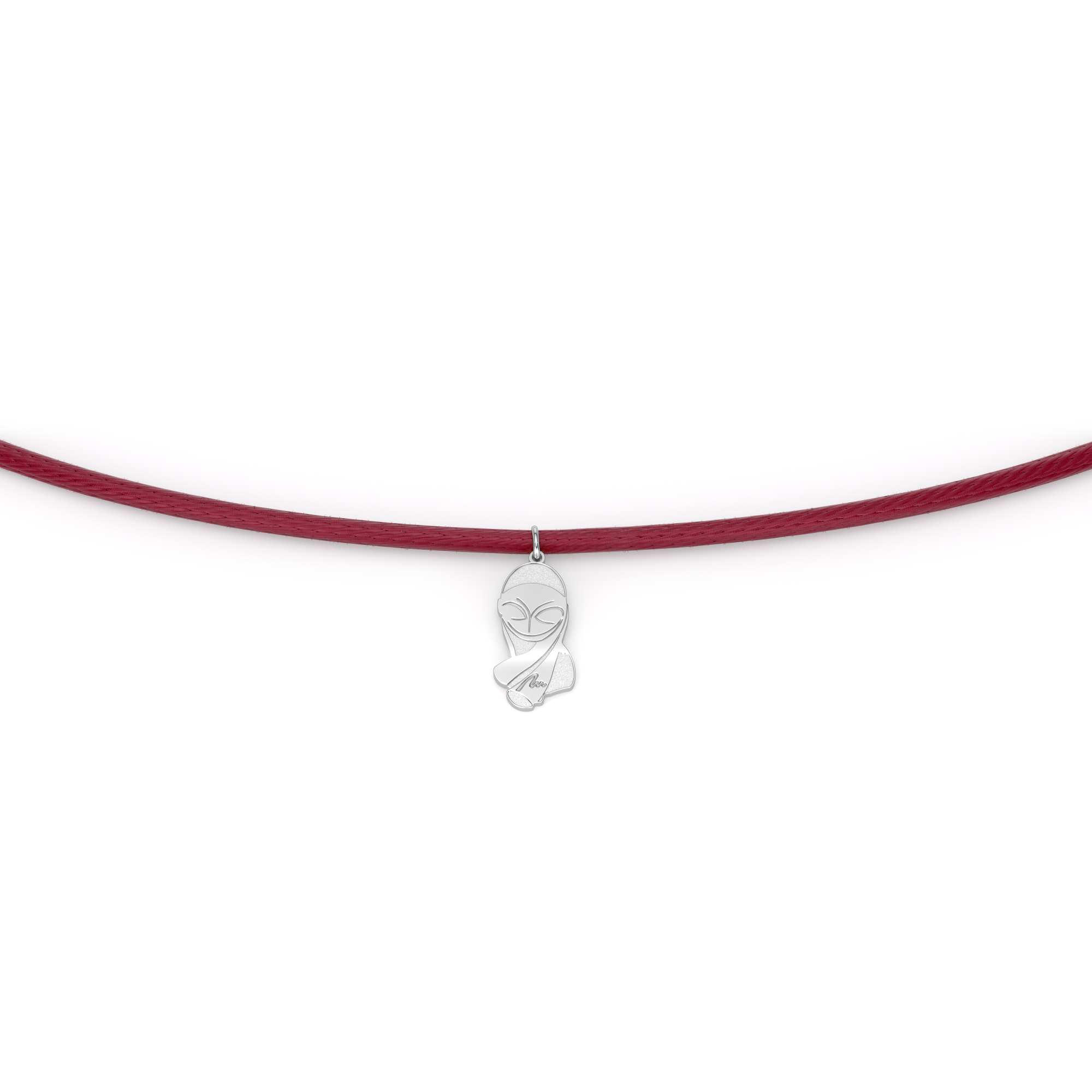 14 KT white gold Mademoiselle Pogany bracelet on string