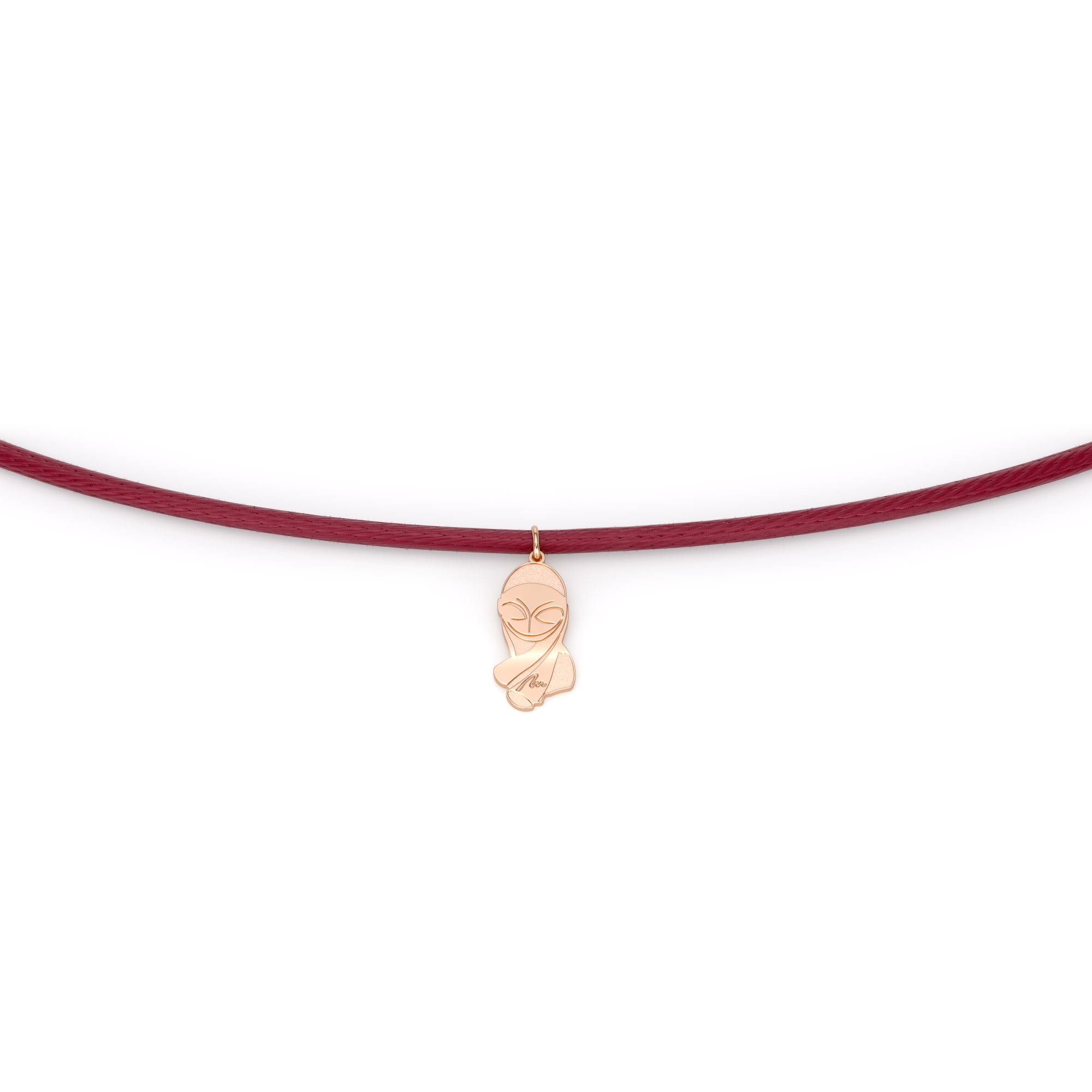14 KT rose gold Mademoiselle Pogany bracelet on string