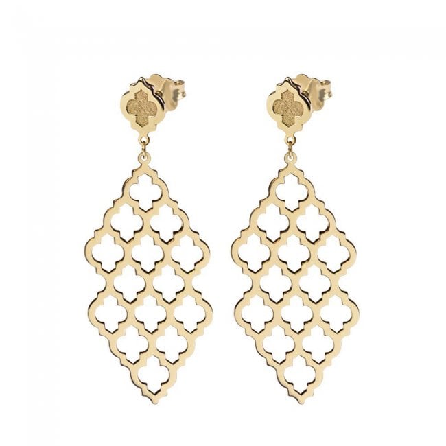 Yasmina L earrings in yellow gold