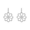 White diamonds Croisette earrings in 18 k white gold