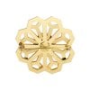 Crystal Infinity Flower broch in yellow gold plated brass