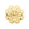 Pear Infinity Flower broch in yellow gold plated brass