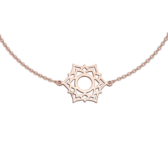 14 KT rose gold Sahasrara Crown Chakra chain bracelet