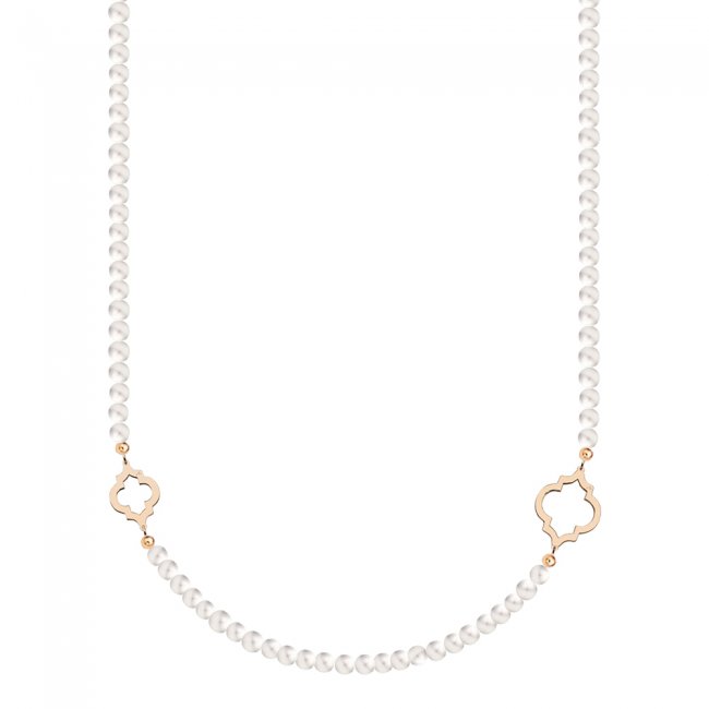 Rose gold 6 mm Amina pearl necklace
