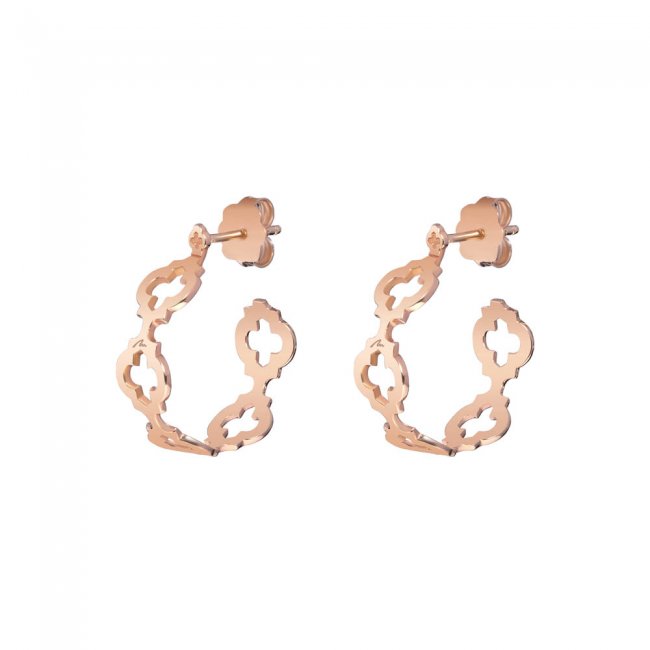 Rose gold Noura S hoop earrings