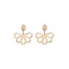 Monte Carlo Diamonds earrings, in 14 kt rose gold, with white diamonds
