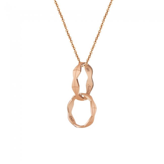 Rose gold Twin Infinity pendant