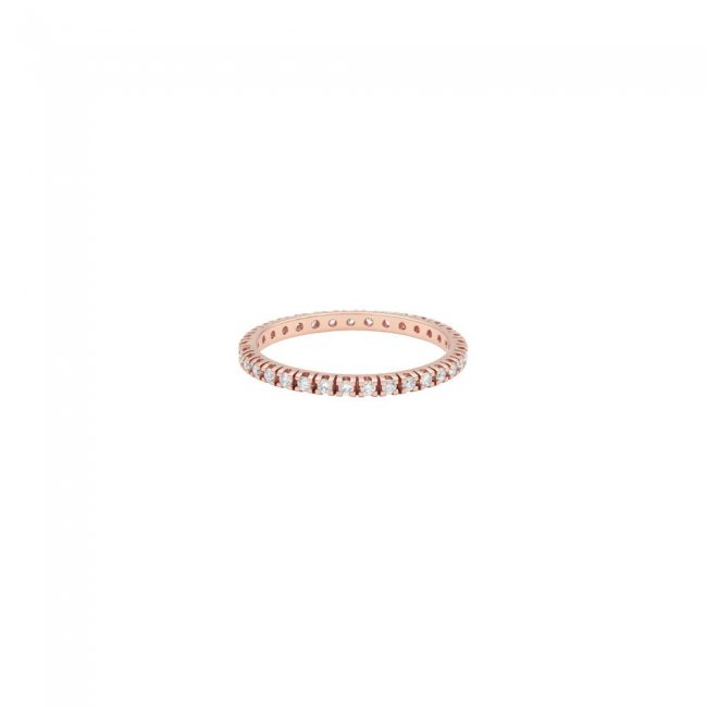 Inel tennis, din aur roz, cu diamante albe 0.54 ct
