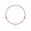 14 KT rose gold Angel bracelet on string with white diamond