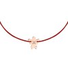14 KT rose gold Angel bracelet on string with white diamond