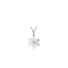 White gold white diamond Star on string pendant