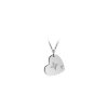 14 k white gold white diamond Heart on string pendant