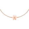 14 KT rose gold Star chain bracelet with white diamond