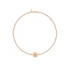 14 KT rose gold Star chain bracelet with white diamond