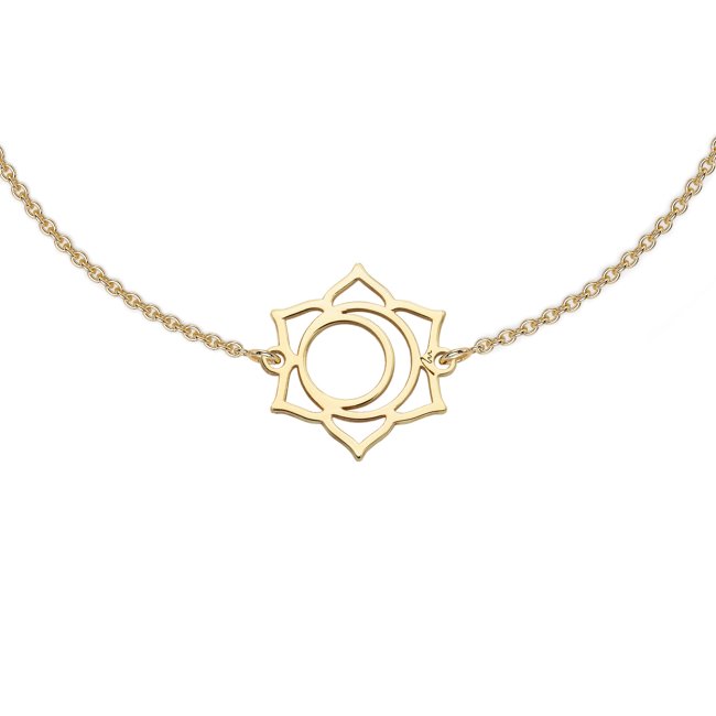 Bratara lant Chakra Sacrala Svadhisthana, din aur galben 14 KT