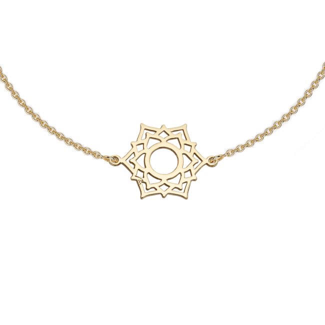 Bratara lant Chakra Coroanei Sahasrara, din aur galben 14 KT