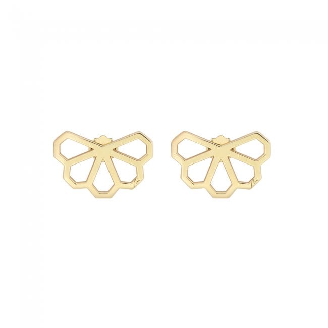 14 karat yellow gold Monte Carlo earrings with 5 petals