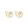14 k yellow gold Monte Carlo earrings with 5 petals