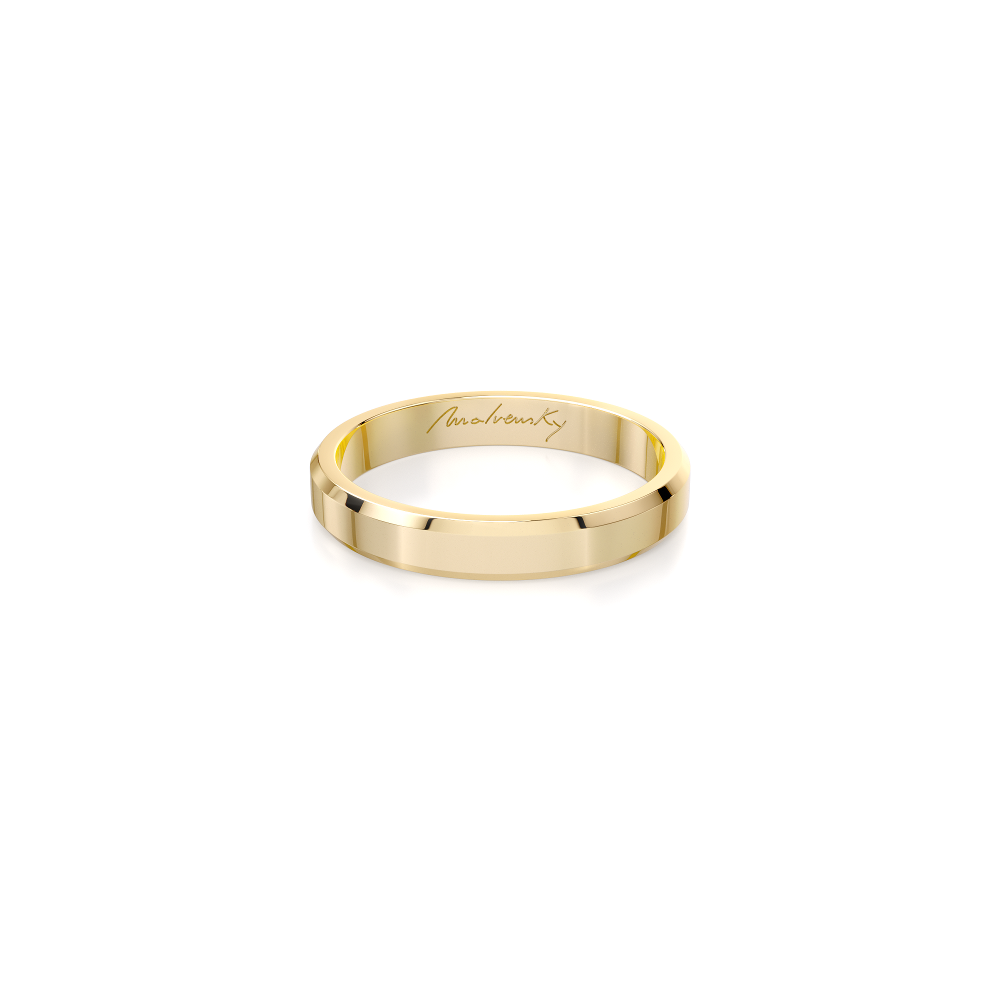 14 k yellow gold Adoration medium wedding band