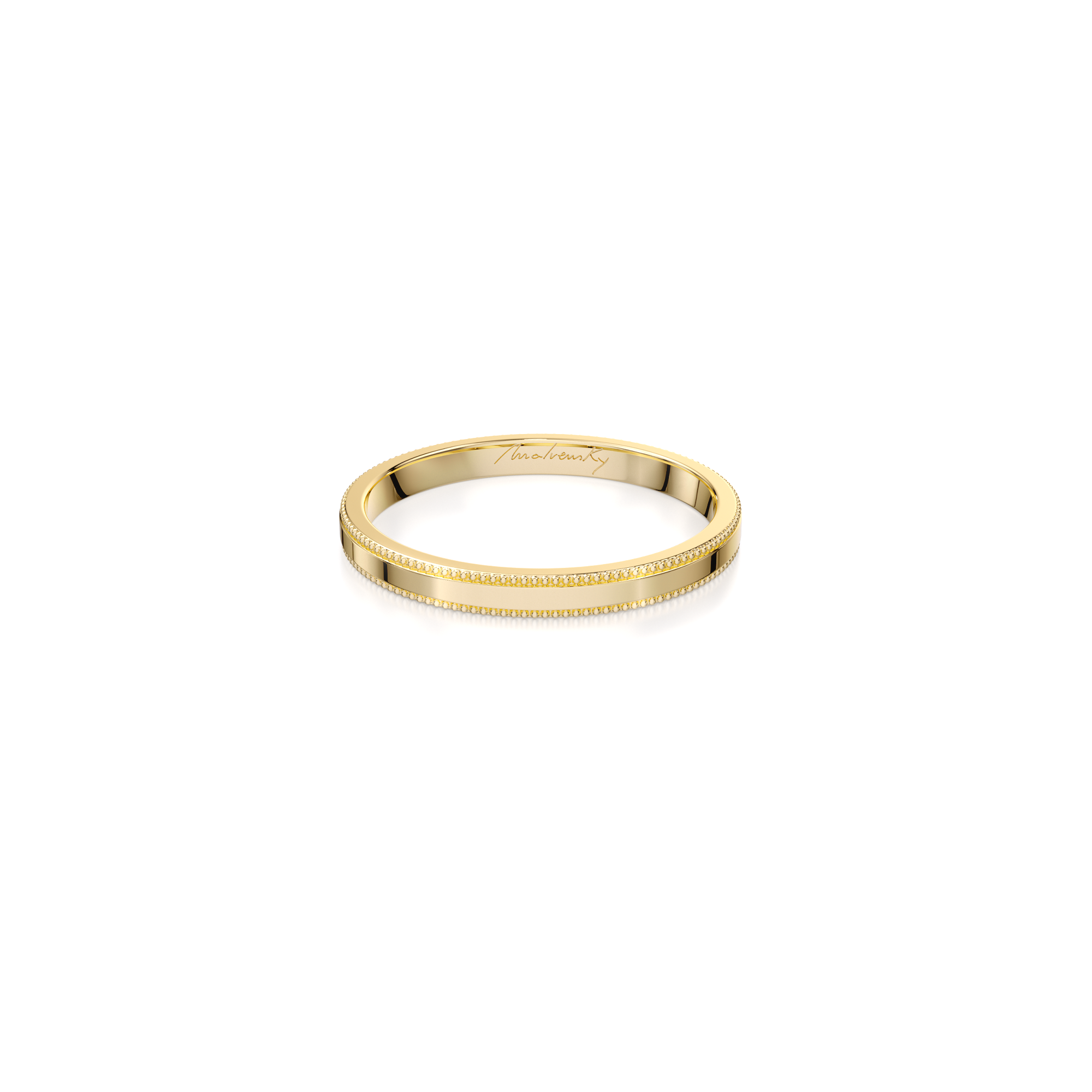 14 k yellow gold Forever slim wedding band