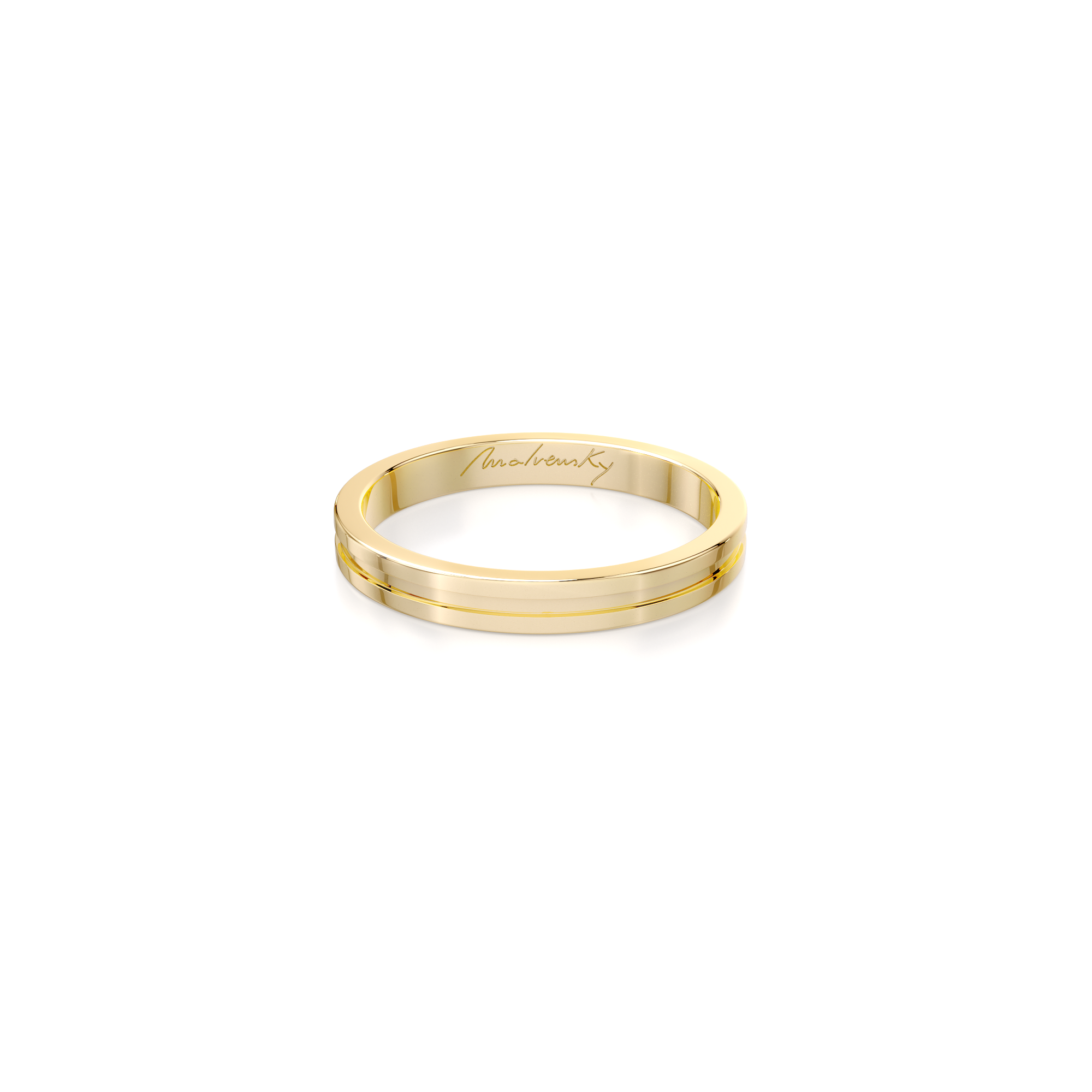 14 k yellow gold Dream medium wedding band