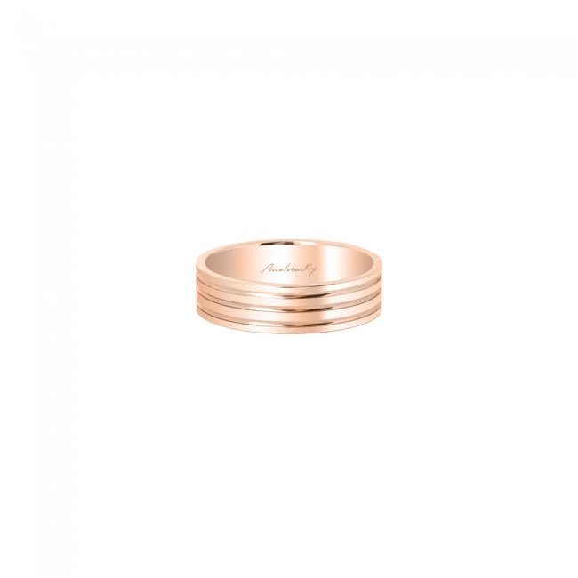 Rose gold Dream wide wedding band