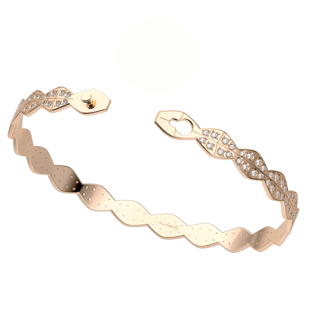 1 k white diamonds Infinity bracelet in rose gold