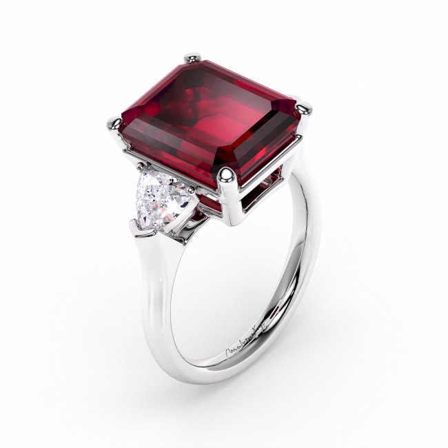 Ruby Diamonds Trilogy Ring