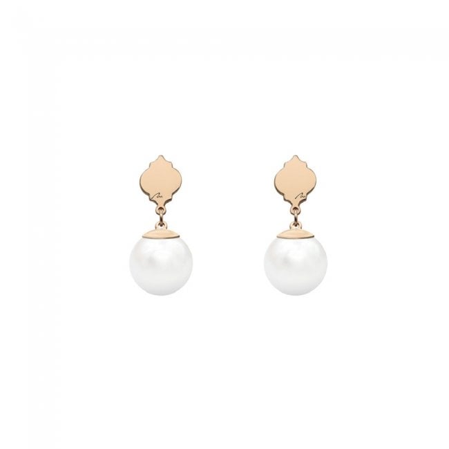 Cercei Pearls of Orient  cu perle de 10 mm, din aur roz 14 KT