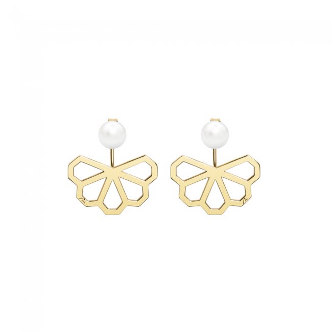 14 k yellow gold Monte Carlo Pearls earrings