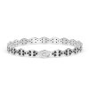 14 k white gold Infinity 10 Bracelet pave with black diamonds